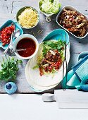 Burritos with chicken and beans