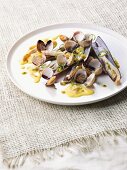 Mussels with passion fruit sauce