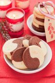 Black and white cookies for Christmas