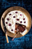 Beetroot cake with cream cheese topping
