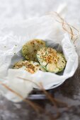 Spiced garlic wrapped in baking foil