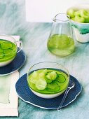 Cucumber and yoghurt jelly
