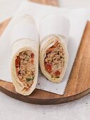 Wraps filled with tuna