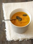 Pumpkin soup with pumkin seeds