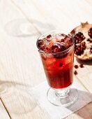 Pomegranate juice with cherries