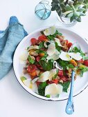 Panzanella (Brotsalat), Toskana, Italien