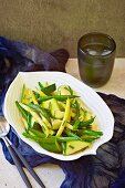 Steamed vegetables with chive butter