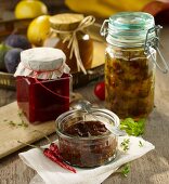 Assorted chutneys and relish