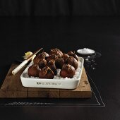 Roasted chestnuts in sea salt