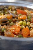Couscous with peas and carrots (Tunisia)