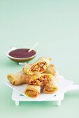 Chinese pPork and water chestnut spring rolls