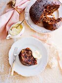 Christmas Pudding mit Brandy-Butter (England)