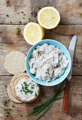 Mackerel paté and oatcakes