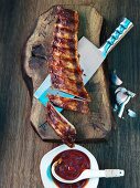 Spare ribs with barbecue sauce