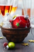 Christmas baubles in jelly mould