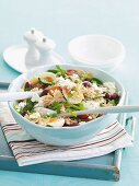 Noodle salad with tuna and egg