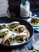 Steamed bread pockets filled with braised pork