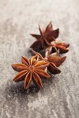Star anise on a grey surface