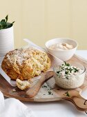 Damper (Australia bread cooked over a fire) and dips