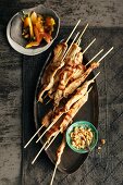 Satay with peanut sauce