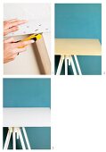 DIY: Covering the top of a hand-made table in canvas