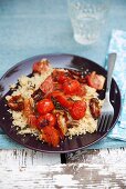 Couscous with three types of tomato