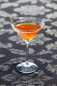 Apricot Sidecar Cocktail made with brandy