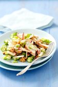 Waldorf salad with chicken and walnuts