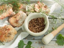 Coriander seeds and coriander bread