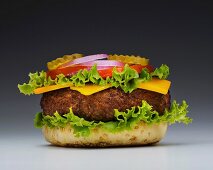 Burger with top missing