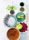 Chinese fondue with pineapple dip