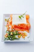 Pickled salmon with artichoke mousse
