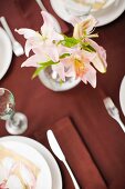 A table laid for a special occasion.