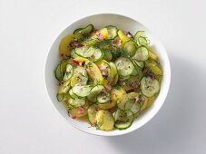 Potato salad with cucumber