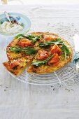 Herb frittata with smoked salmon for a Mother's Day brunch