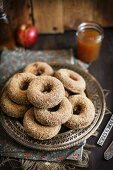 A Platter of Apple Cider Donuts