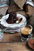 Moelleux au chocolat with coffee, for Christmas