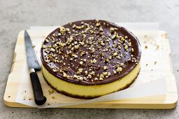 Cheesecake with chocolate spread