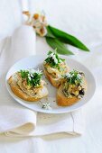 Bruschetta with wild garlic