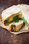 Torta Pasqualina (spinach pie with egg, Italy)