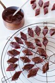 Quince sweets dipped in chocolate