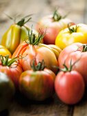 Various varieties of tomatoes