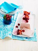 Strawberry semifreddo