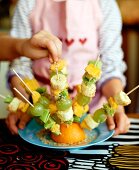 Fruit kebabs