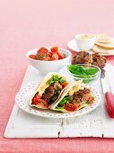 Lamb and couscous rissole pitas meal planner