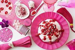 Various raspberry dishes