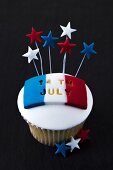 An almond cupcake for Bastille Day