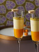 Panna cotta with passion fruit purée