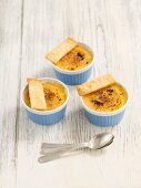Creme brulee with Camembert and horseradish