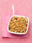 Apple and strawberry crumble